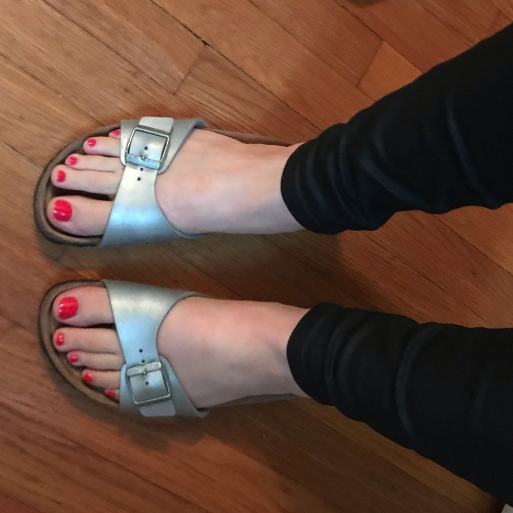 Birkenstock Madrid Sandals in Silver - Picture 2 of 6